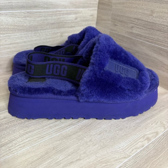 UGG Purple Logo Disco Slide Slipper Size 10 EUC - Picture 12 of 14